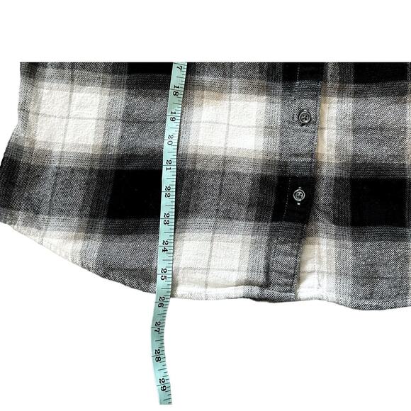 Old Navy Black White Buffalo Check Button-Down Womens Size M - Picture 6 of 7